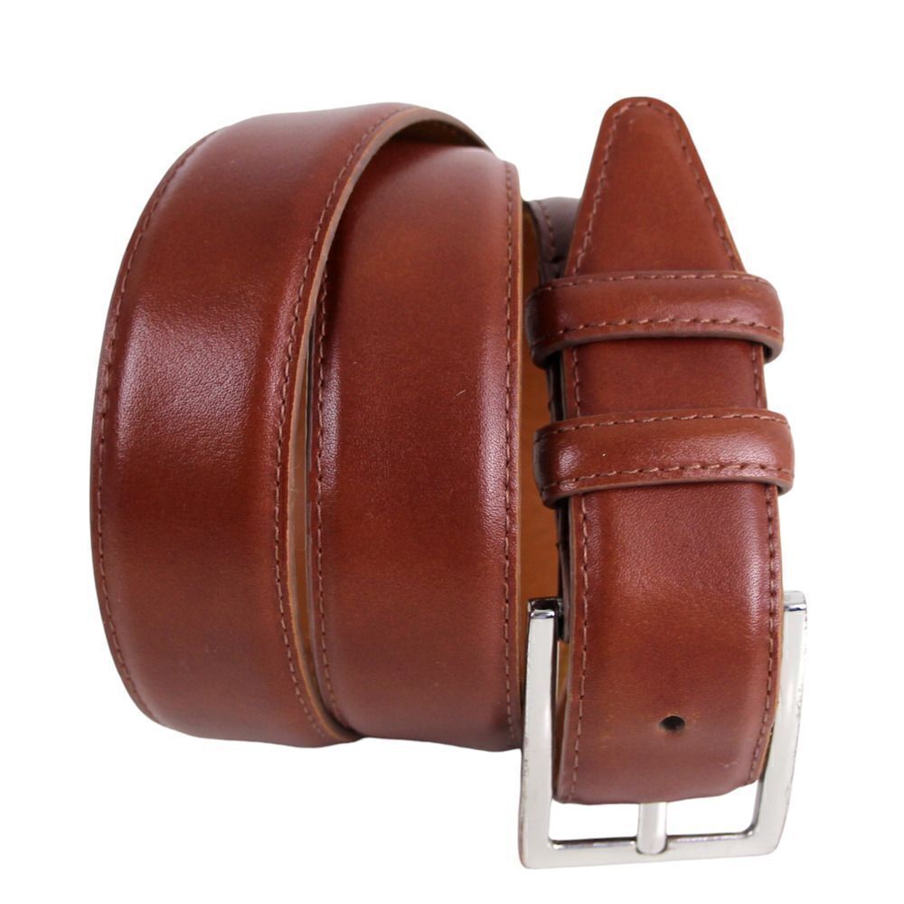 Nordstrom BROWN GENUINE LEATHER 1 3/8"Wd STITCH CASUAL DRESS MEN'S BELT 34 (4M